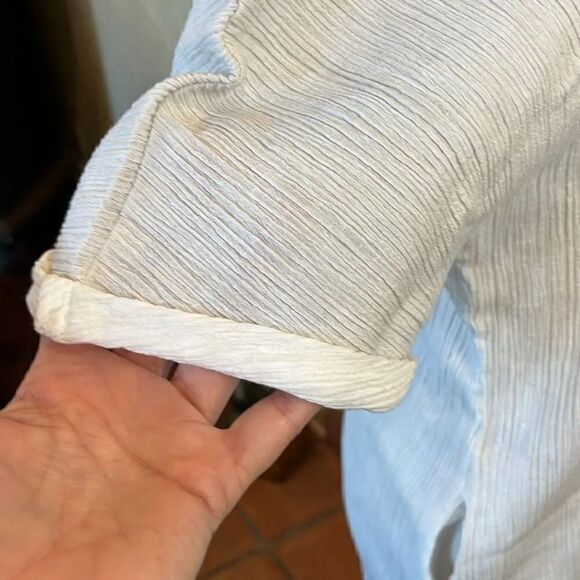 ASOS DESIGN White button through shirt romper, 4! - Picture 6 of 9